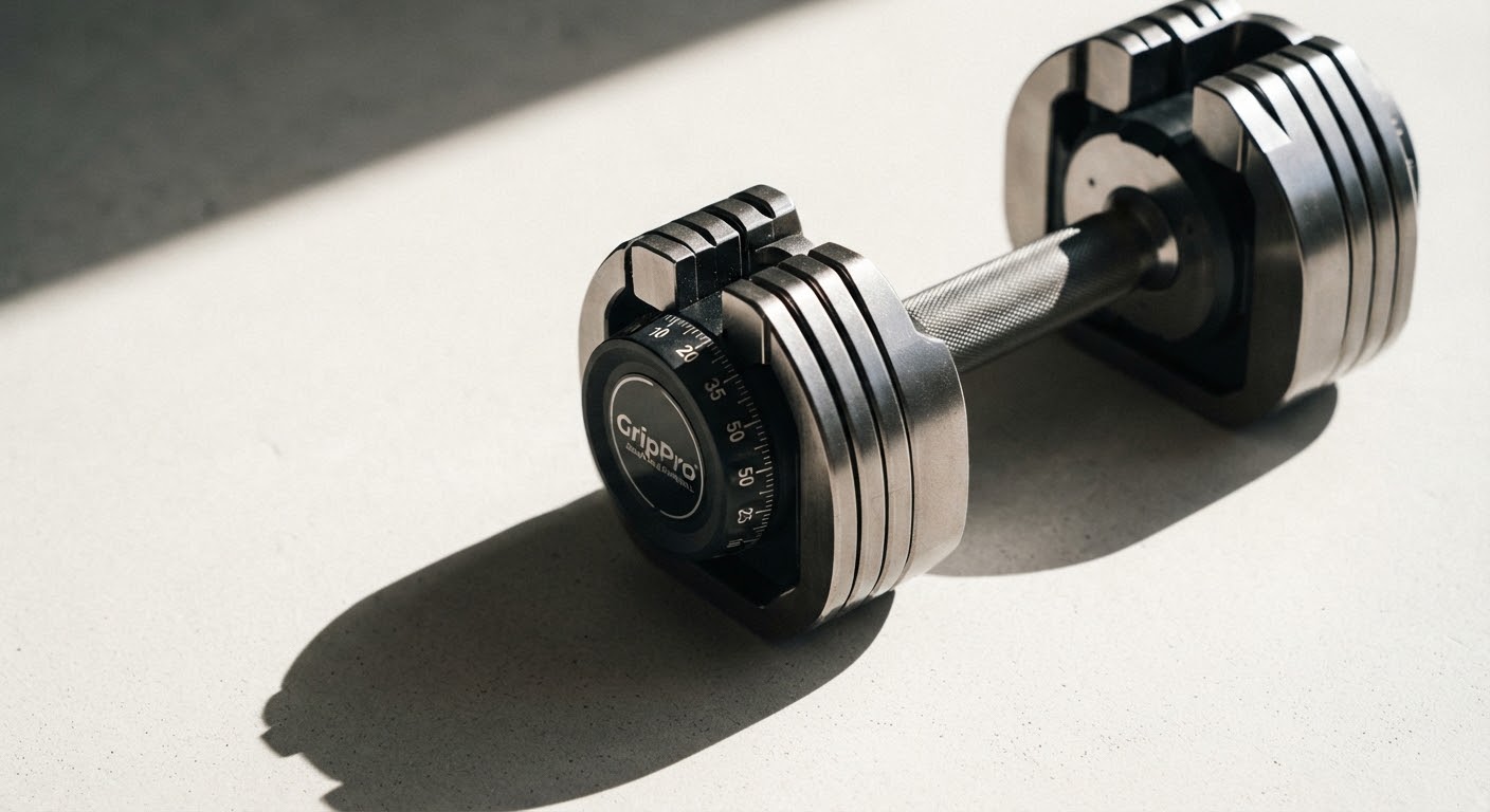GripPro Adjustable Dumbbell 24kg — Adjustable 4–24kg